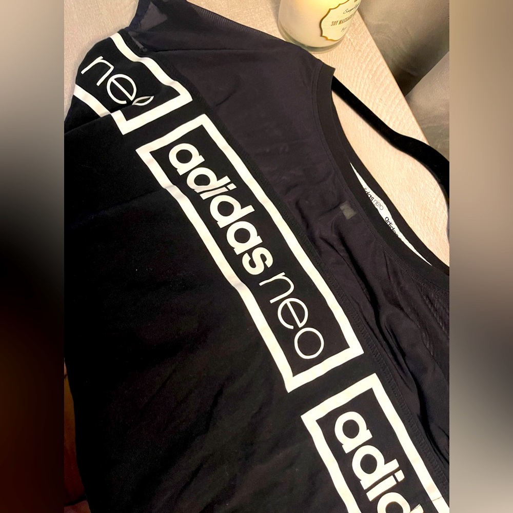 LIKE NEW ADIDAS NEO half mesh T shirt - cool design